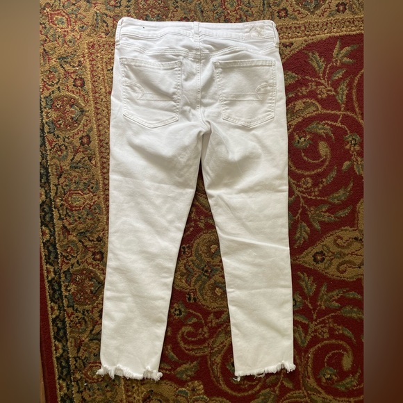 American Eagle white jegging crop size 8 low/mid rise - Picture 4 of 4